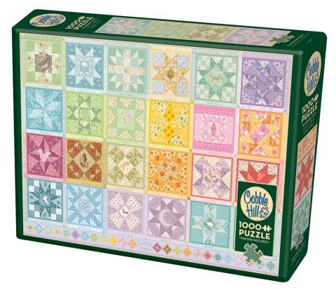 1000pc Cobble Hill puzzle - Star Quilt Seasons image 0